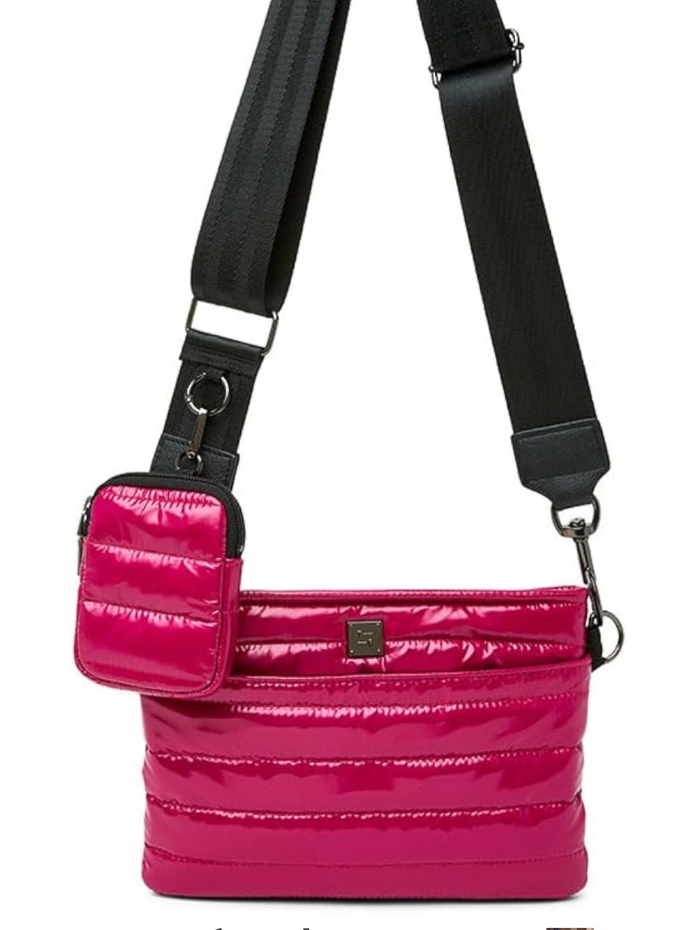 THINK ROYLN Downtown Hot Pink Quilted Crossbody Bag